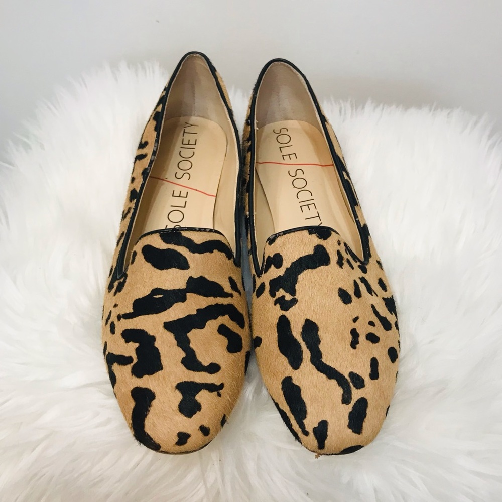 Sole society leopard loafer flats sz 6 - Picture 3 of 12